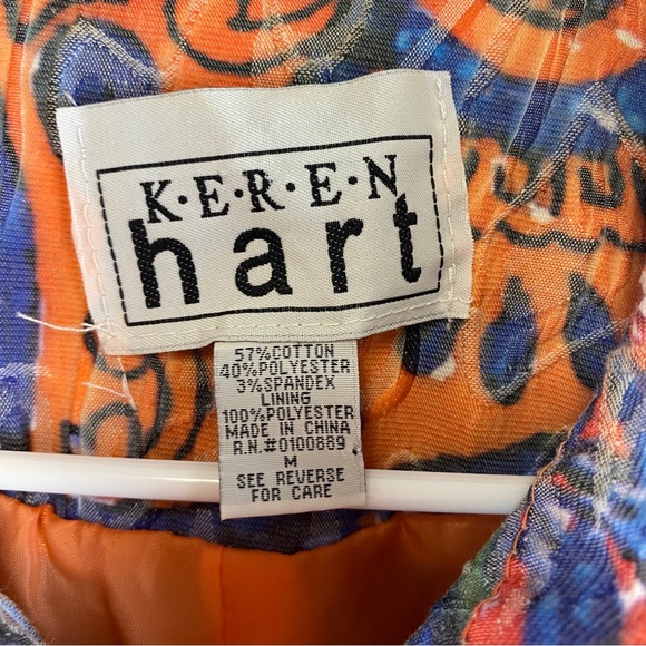 Vintage Keren Hart Floral Print Tapestry Womans Jacket Size Medium Colorful - Picture 9 of 13